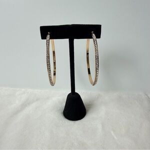 Gold Toned Large Hoop Earrings